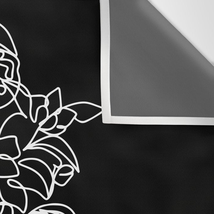 The Girl with the Flowers: Black & White Edition Wall Tapestry Gallery Image 3