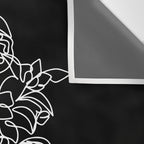 The Girl with the Flowers: Black & White Edition Wall Tapestry Gallery Image 3