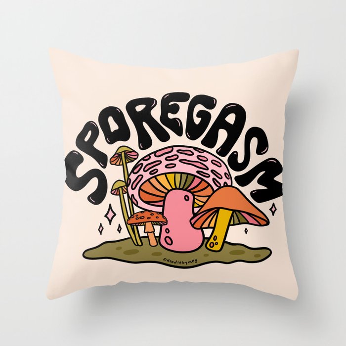 Sporegasm Throw Pillow Gallery Image 1