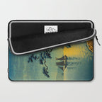 Tsuchiya Koitsu Maiko Seashore Japanese Woodblock Print Night Time Moon Over Ocean Sailboat Laptop Sleeve Gallery Image 2