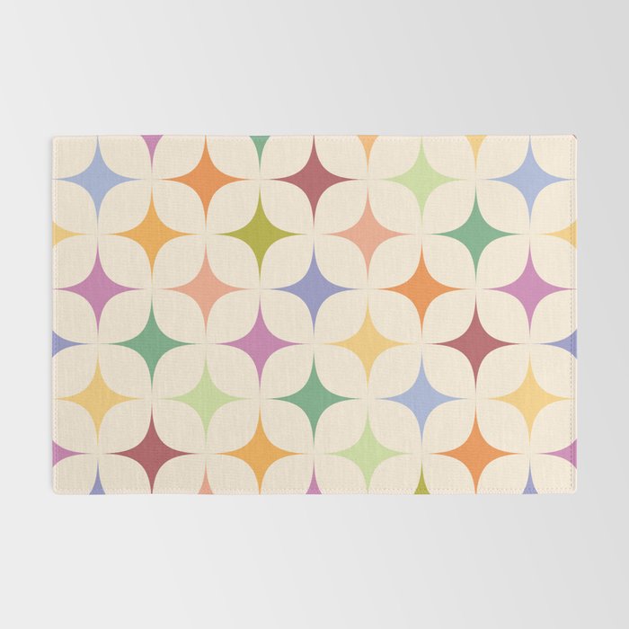 Colorful Festive Mid-Century Sparkles Rug Gallery Image 2