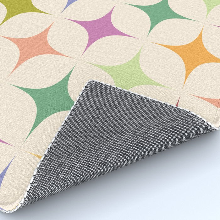 Colorful Festive Mid-Century Sparkles Rug Gallery Image 4