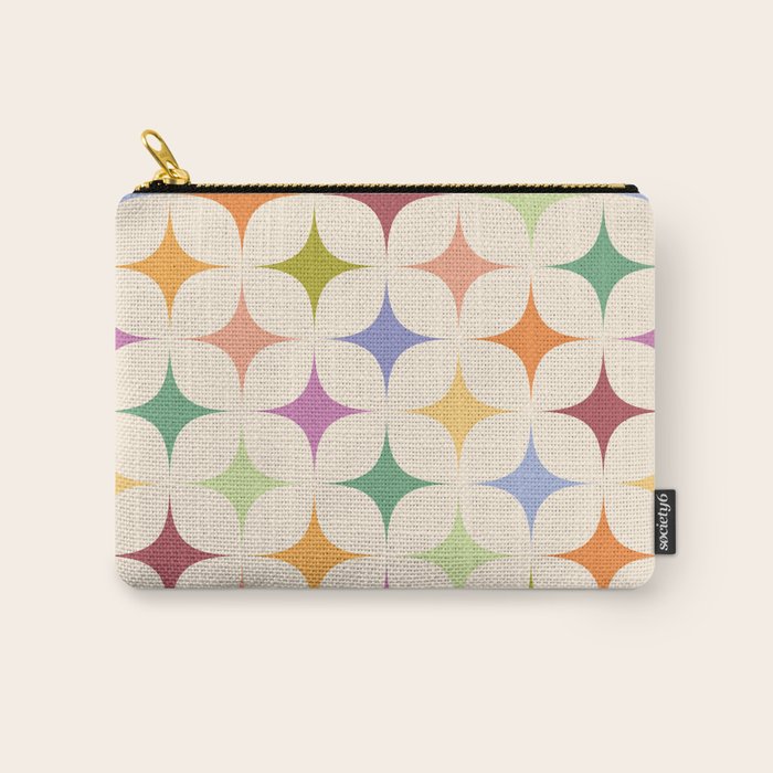Colorful Festive Mid-Century Sparkles Carry All Pouch Gallery Image 1