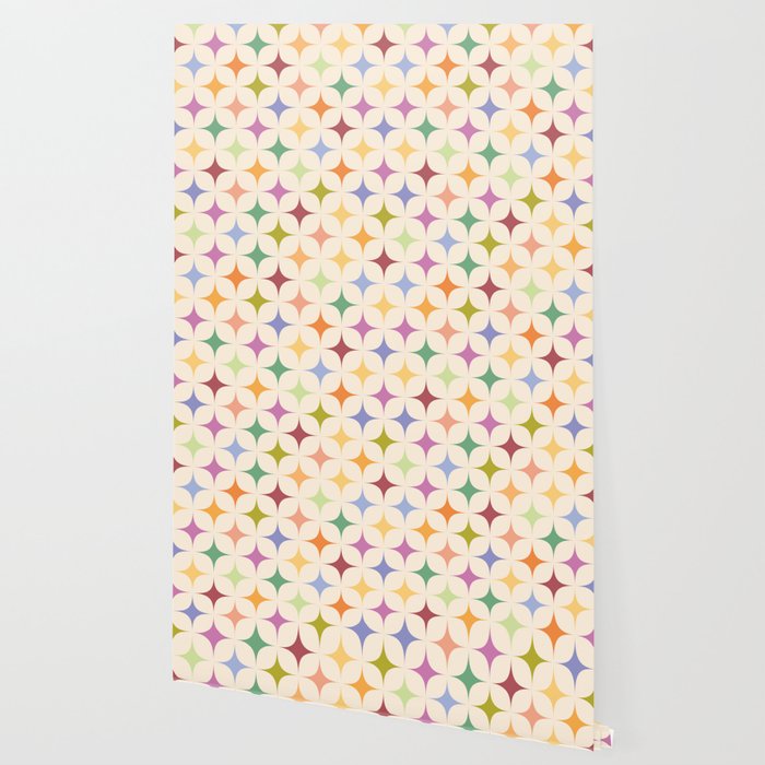 Colorful Festive Mid-Century Sparkles Wallpaper Gallery Image 2