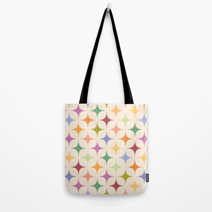 Colorful Festive Mid-Century Sparkles Tote Bag Gallery Image 2