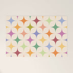 Colorful Festive Mid-Century Sparkles Welcome Mat Gallery Image 1