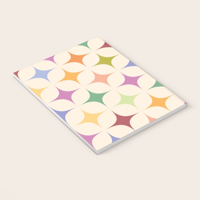 Colorful Festive Mid-Century Sparkles Notebook Gallery Image 3