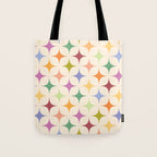 Colorful Festive Mid-Century Sparkles Tote Bag Gallery Image 1