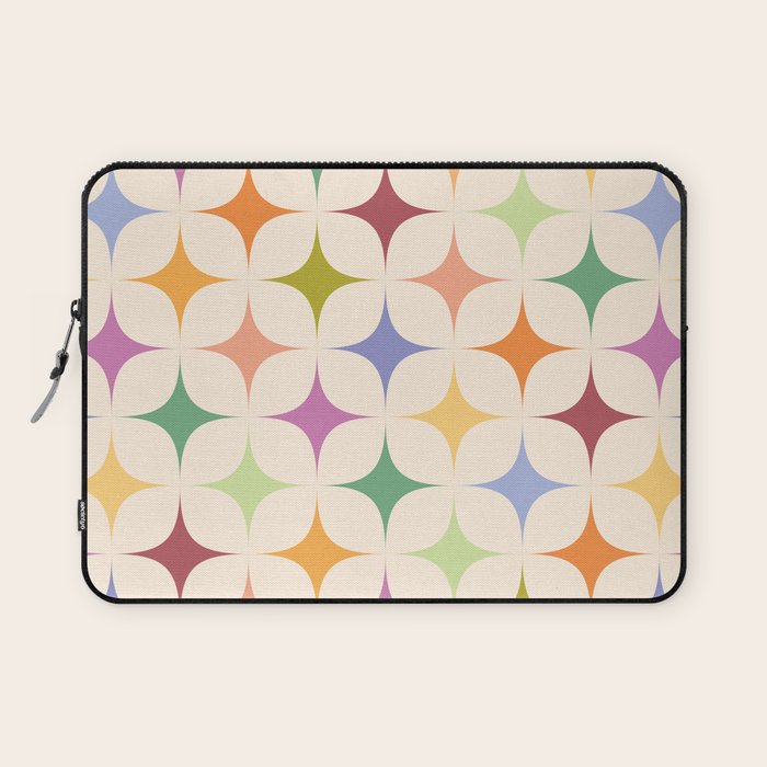 Colorful Festive Mid-Century Sparkles Laptop Sleeve Gallery Image 1