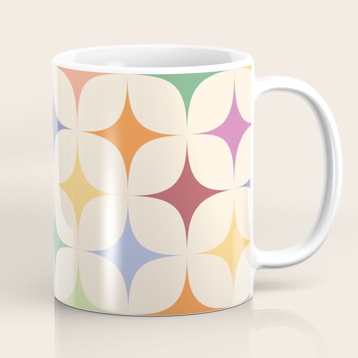 Colorful Festive Mid-Century Sparkles Coffee Mug Gallery Image 1