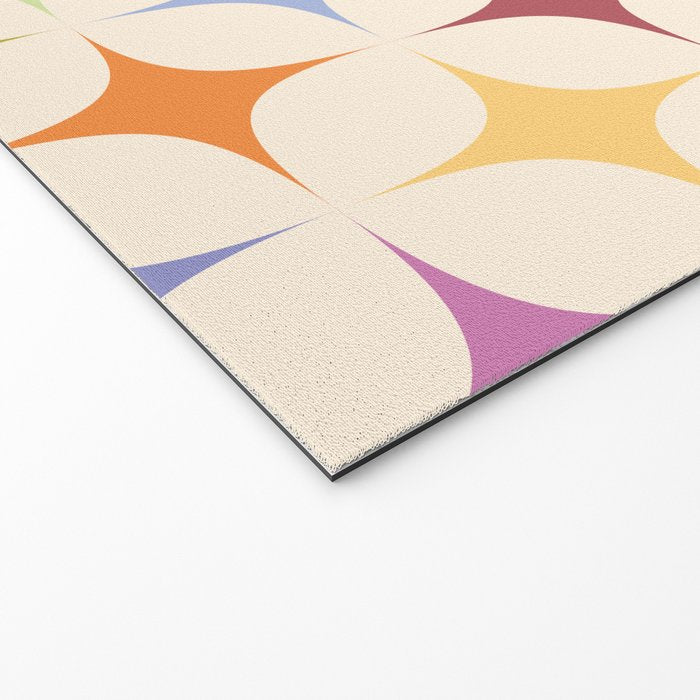 Colorful Festive Mid-Century Sparkles Welcome Mat Gallery Image 2