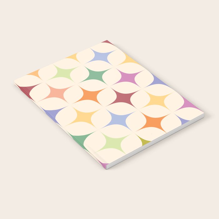 Colorful Festive Mid-Century Sparkles Notebook Gallery Image 2