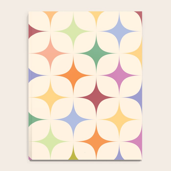 Colorful Festive Mid-Century Sparkles Notebook Gallery Image 4