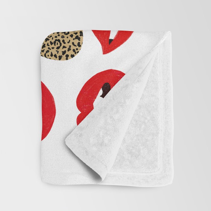 Leopard Lips of Love Throw Blanket Gallery Image 3