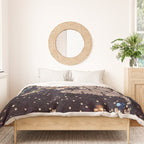 Kosode Fragment with Tortoiseshell Pattern, Waves, & Cherry Blossoms Shibori Print Duvet Cover Gallery Image 3