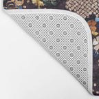 Kosode Fragment with Tortoiseshell Pattern, Waves, & Cherry Blossoms Shibori Print Bath Mat Gallery Image 2
