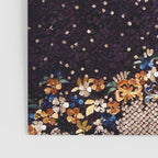 Kosode Fragment with Tortoiseshell Pattern, Waves, & Cherry Blossoms Shibori Print Poster Gallery Image 3