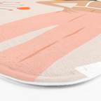 Texting, Millennial Woman Young Bohemian High Fashion Love Pastel Home Decor Blush Bath Mat Gallery Image 3