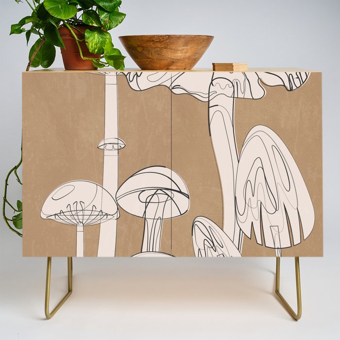 Abstract Mushrooms 13 Credenza Gallery Image 1