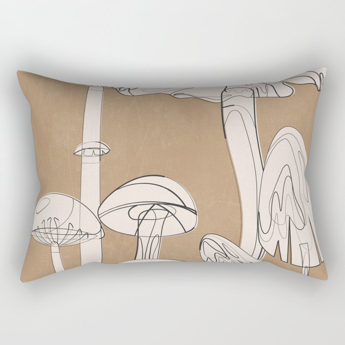 Abstract Mushrooms 13 Rectangular Pillow Gallery Image 1