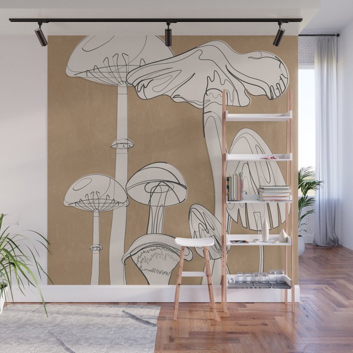 Abstract Mushrooms 13 Wall Mural Gallery Image 1
