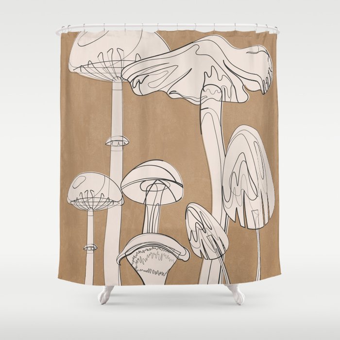 Abstract Mushrooms 13 Shower Curtain Gallery Image 1