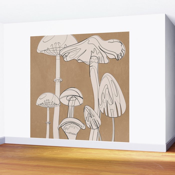 Abstract Mushrooms 13 Wall Mural Gallery Image 2