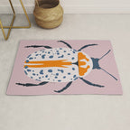 White and blue beetle Rug Gallery Image 1