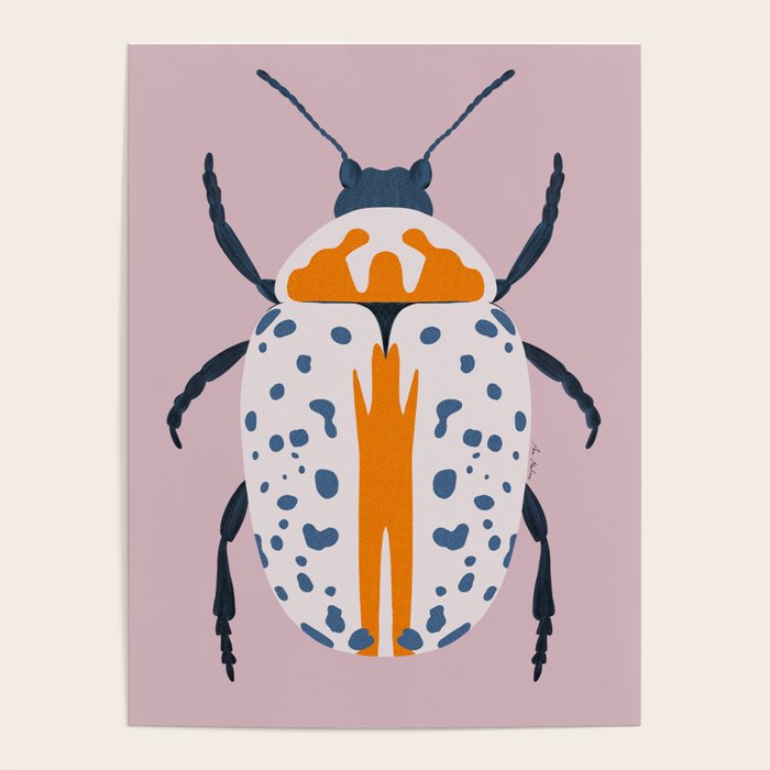 White and blue beetle Poster Gallery Image 1