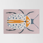 White and blue beetle Rug Gallery Image 2