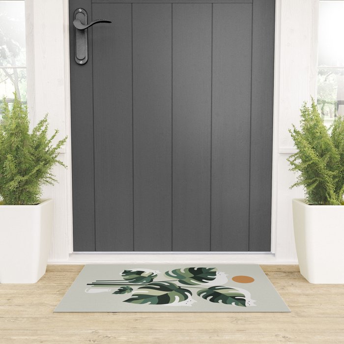 Cat and Plant 11 Welcome Mat Gallery Image 3