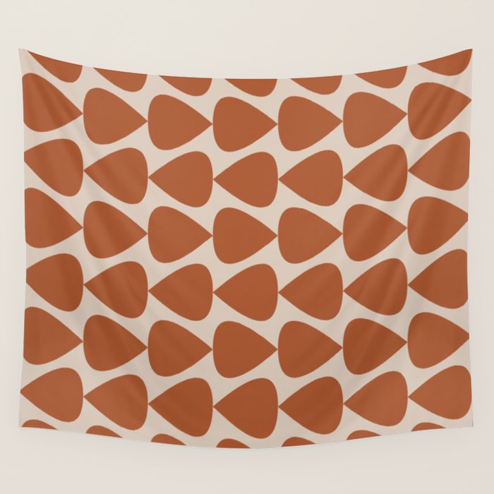 Plectrum Pattern in Clay and Putty  Wall Tapestry Gallery Image 4