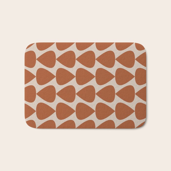 Plectrum Pattern in Clay and Putty  Bath Mat Gallery Image 1