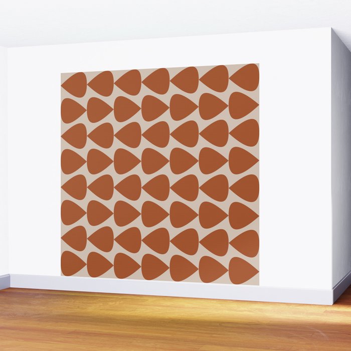 Plectrum Pattern in Clay and Putty  Wall Mural Gallery Image 2