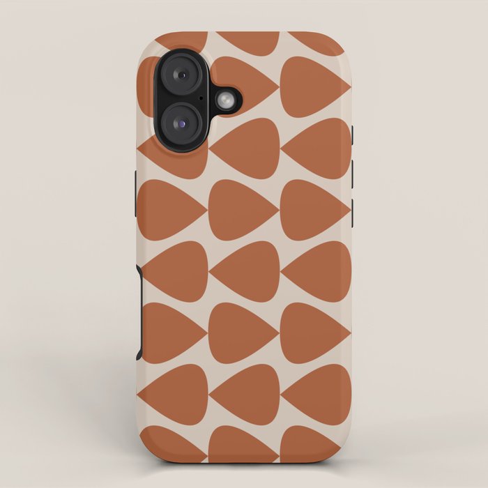 Plectrum Pattern in Clay and Putty  iPhone Case Gallery Image 1