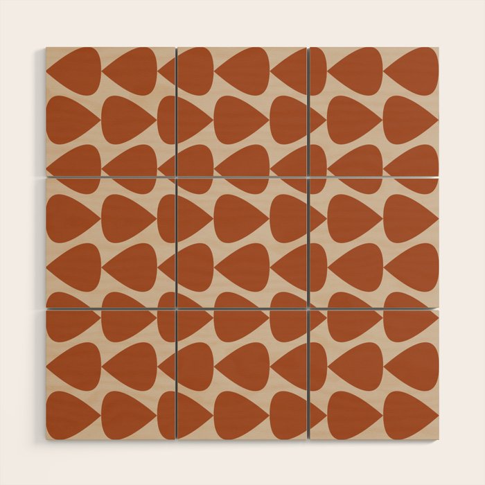 Plectrum Pattern in Clay and Putty  Wood Wall Art Gallery Image 1
