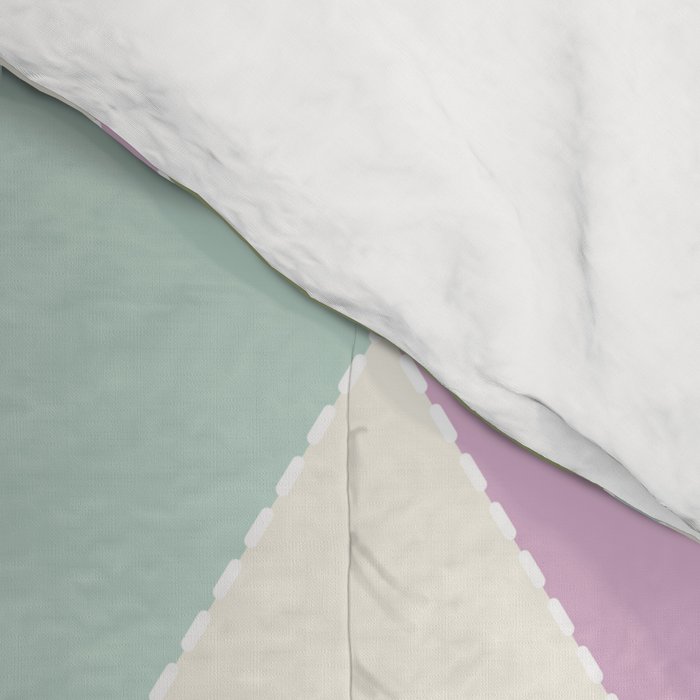 Retro Harlequin Plaid - Lavender, Green, Blue Comforter Gallery Image 4
