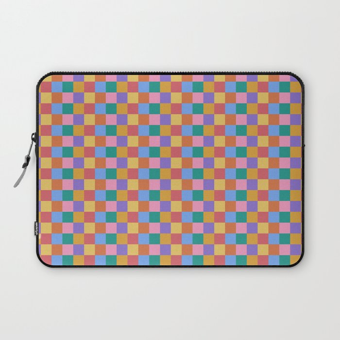 Checkered Multicolor Pattern XIX Colorful Rainbow Laptop Sleeve Gallery Image 1