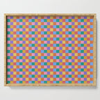 Checkered Multicolor Pattern XIX Colorful Rainbow Serving Tray Gallery Image 1