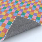 Checkered Multicolor Pattern XIX Colorful Rainbow Rug Gallery Image 4