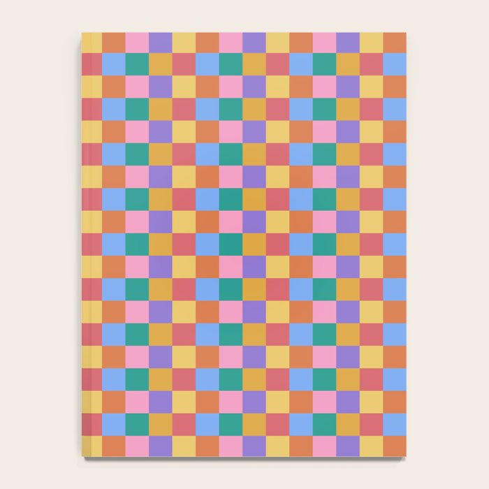 Checkered Multicolor Pattern XIX Colorful Rainbow Notebook Gallery Image 4