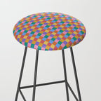 Checkered Multicolor Pattern XIX Colorful Rainbow Stool Gallery Image 2