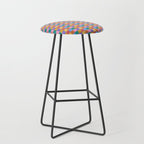 Checkered Multicolor Pattern XIX Colorful Rainbow Stool Gallery Image 1