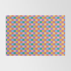 Checkered Multicolor Pattern XIX Colorful Rainbow Rug Gallery Image 2