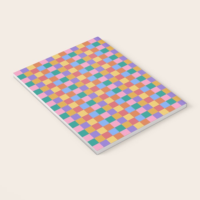 Checkered Multicolor Pattern XIX Colorful Rainbow Notebook Gallery Image 3