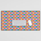 Checkered Multicolor Pattern XIX Colorful Rainbow Desk Mat Gallery Image 1