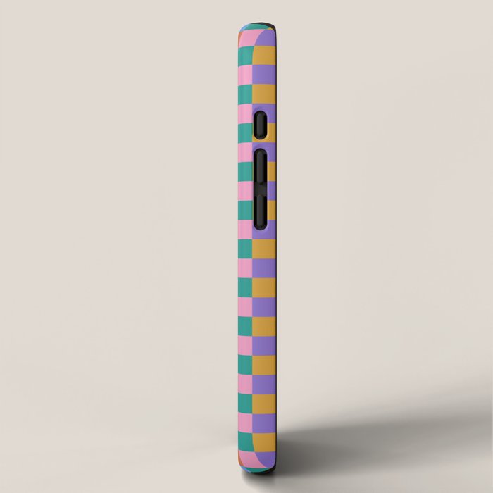 Checkered Multicolor Pattern XIX Colorful Rainbow iPhone Case Gallery Image 2