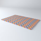 Checkered Multicolor Pattern XIX Colorful Rainbow Rug Gallery Image 3
