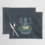 Cat Meditation Buddhism Buddha by Tobe Fonseca Placemat Gallery Image 1