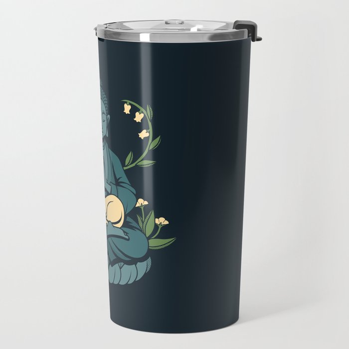Cat Meditation Buddhism Buddha by Tobe Fonseca Travel Mug Gallery Image 2